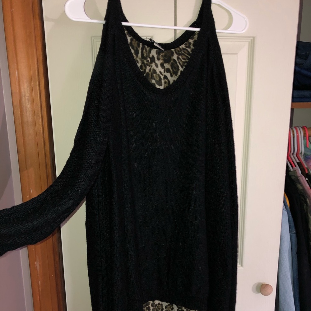 Over sized cold shoulder sweater